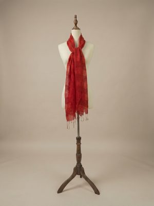 Khăn Lụa Đũi Chu Sa