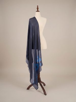 Khăn Lụa Tơ Tằm Sắc Lam