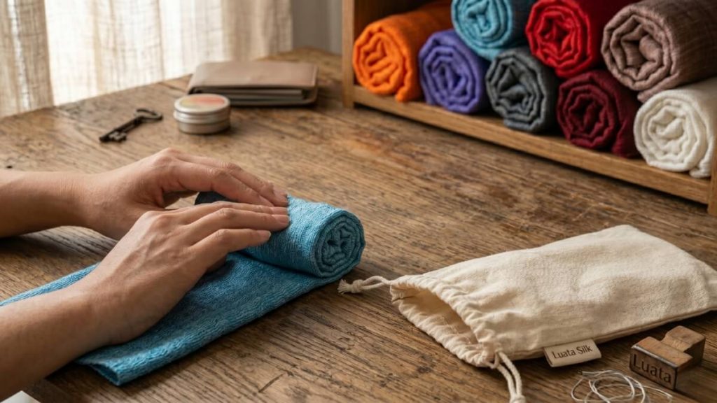 Cách Gấp Khăn Lụa Tơ Tằm | Giữ Trọn Vẹn Phom Dáng Tự Nhiên