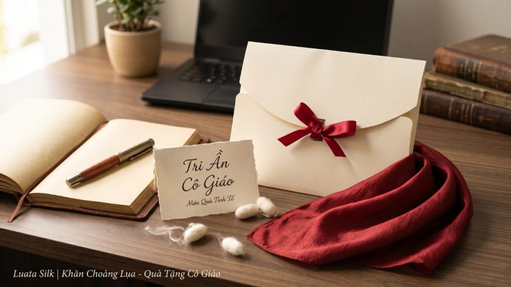 Khăn Choàng Lụa - Quà Tặng Cô Giáo | Kỷ Vật Gói Trọn Sự Biết Ơn