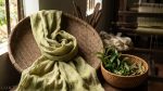 Khăn Lụa Tơ Tằm Nhuộm Tự Nhiên | Sắc Màu Từ Những Lá Trà Xanh