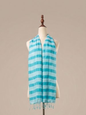 Khăn choàng lụa Thủy Vân Khuê tơ tằm tự nhiên dòng khăn lụa sọc Luata Silk