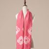 Khăn Choàng Lụa Tơ Tằm Hồng Liên nhuộm loang vân thủ công Luata Silk