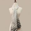 Khăn choàng lụa tơ tằm Huyền Sương nhuộm loang thủ công mộc mạc tại Luata Silk